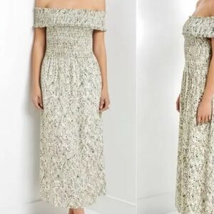 NWT - Hill House - Marguerite Dress - Sand Basketweave Vine - XS